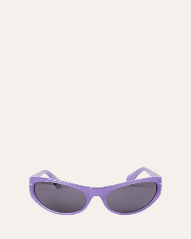 Napoli Logo Acetate Wrap Sunglasses